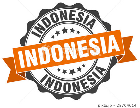 Indonesia round ribbon seal 28704614