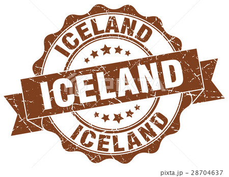 Iceland round ribbon seal 28704637