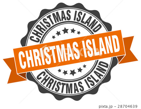 Christmas Island round ribbon seal 28704639