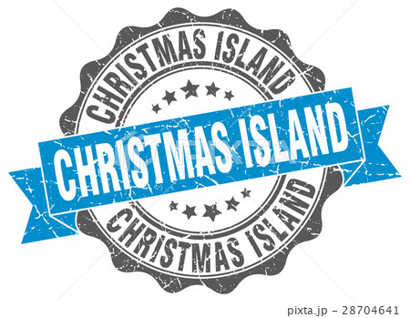 Christmas Island round ribbon seal 28704641