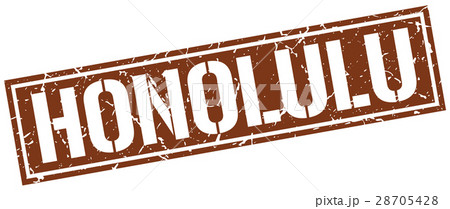 Honolulu brown square stamp 28705428