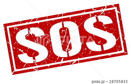sos square grunge stamp 28705833