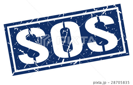 sos square grunge stamp 28705835