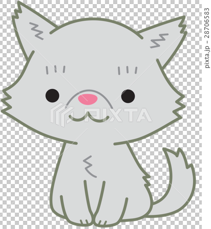 ペルシャ猫　グレー 28706583