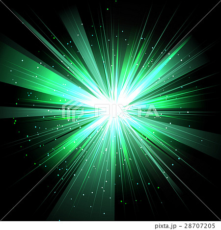 Star with rays white green in space isolated Star with rays white green in space isolated 28707205