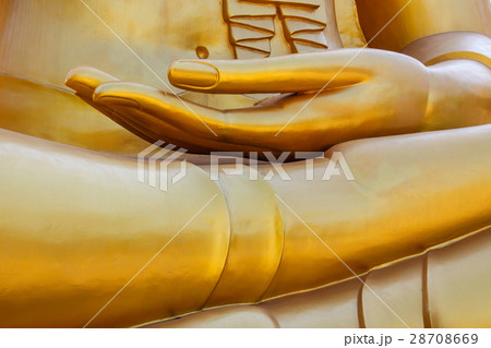 Abstract gold buddha statue, Thailand 28708669