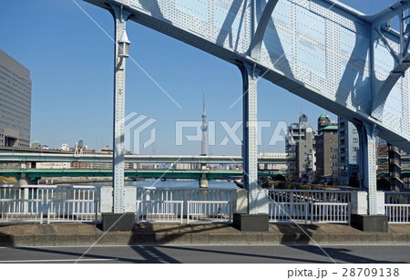 永代橋と東京スカイツリー 28709138