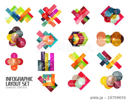 Set of buiness infographics templates 28709650