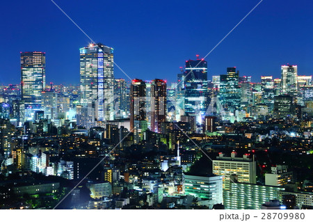 東京・高層ビルの夜景 28709980