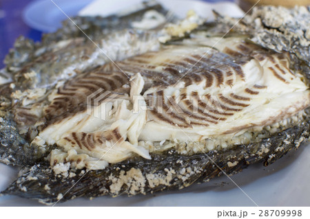 Hot grill fishes such as Nile tilapias Hot grill fishes such as Nile tilapias 28709998