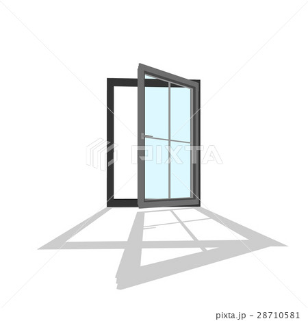 Open window.Isolated on white background.  28710581