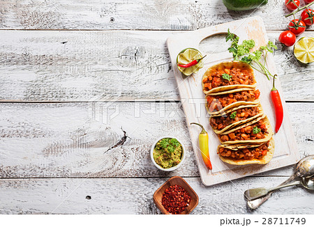 Mexican tacos with meat 28711749
