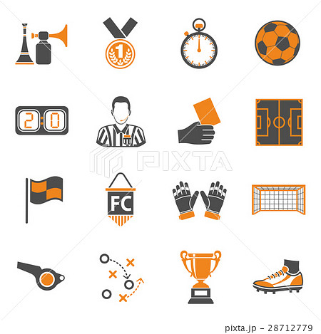 Soccer two color Icons Set 28712779