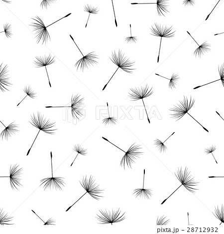 Seamless pattern with dandelion fluff silhouette Seamless pattern with dandelion fluff silhouette 28712932