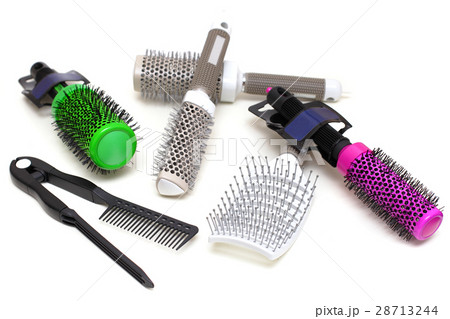 Comb set - Hairbrushes isolated 28713244