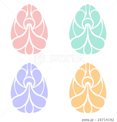 Set of Easter egg art on white background 28714192