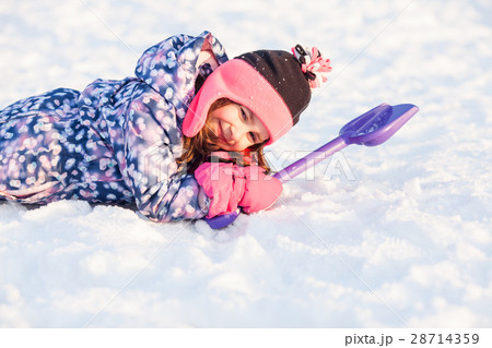 Girl on the snow Girl on the snow 28714359