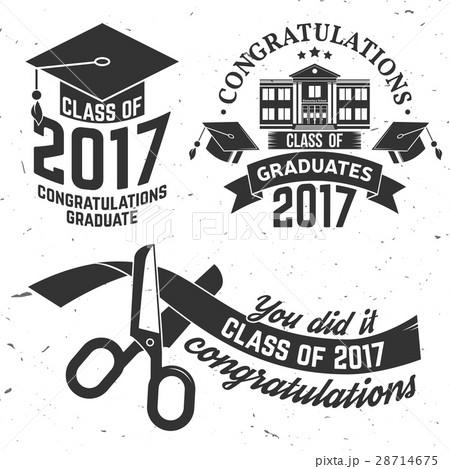Vector Class of 2017 badge. 28714675