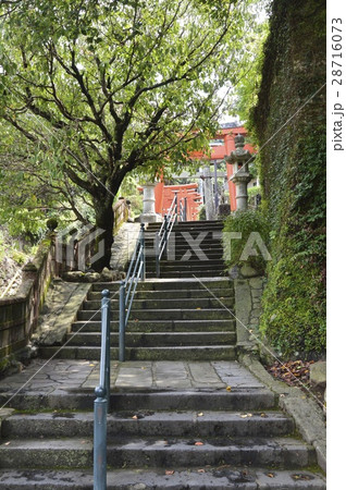 若宮稲荷神社へと続く坂道（長崎県長崎市伊良林） 28716073