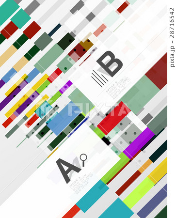 Colorful lines, rectangles and stripes with option 28716542