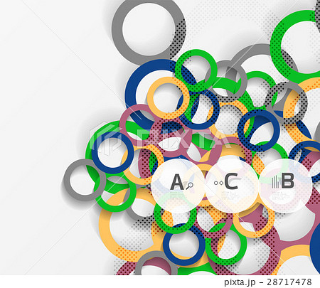 Color rings with shadows on gray abstract Color rings with shadows on gray abstract 28717478