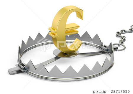 money trap with euro sign, 3D rendering 28717639