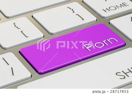 Porn Key on keyboard, 3D rendering 28717653
