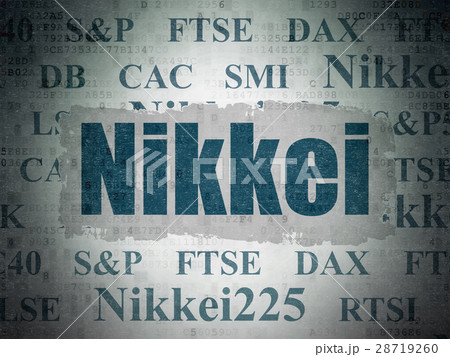 Stock market indexes concept: Nikkei on Digital 28719260