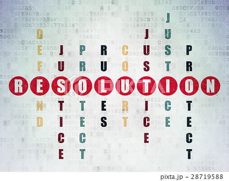 Law concept: Resolution in Crossword Puzzle 28719588