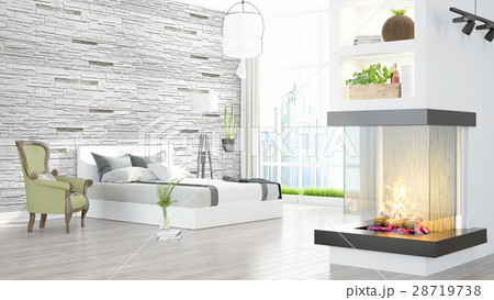 Modern bright interior . 3D rendering Modern bright interior . 3D rendering 28719738