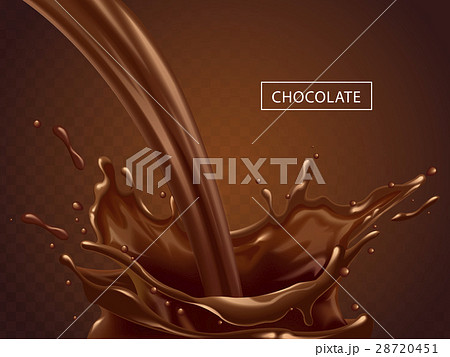 Splashing chocolate liquid 28720451
