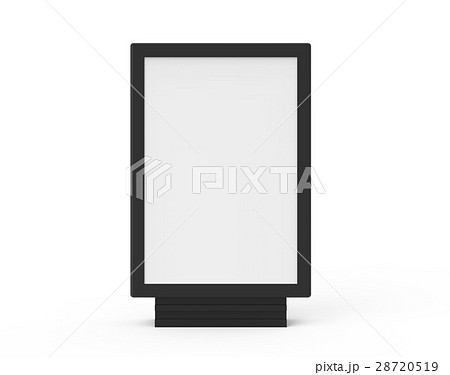 3D rendering black frame light box 3D rendering black frame light box 28720519