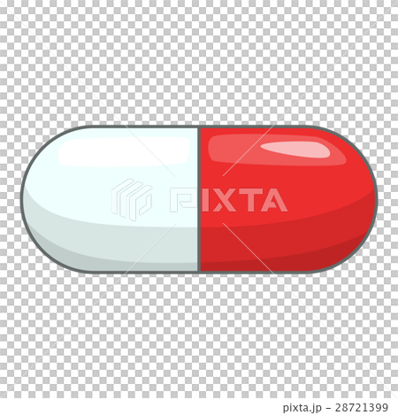 Capsule pill icon, cartoon style 28721399