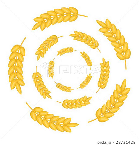 Round frame of ears icon, cartoon style Round frame of ears icon, cartoon style 28721428