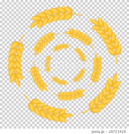 Round frame of ears icon, cartoon style Round frame of ears icon, cartoon style 28721428