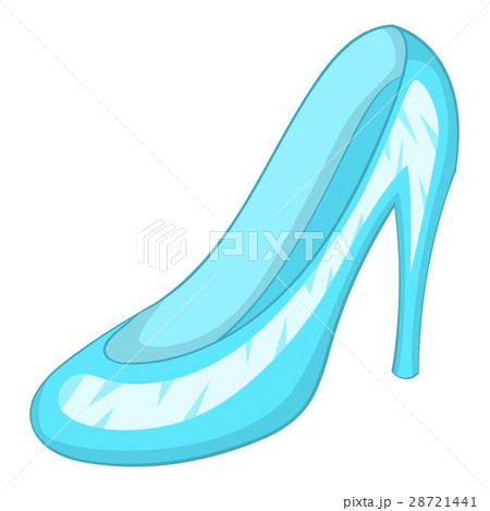 Glass slipper icon, cartoon style 28721441
