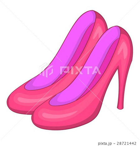 Pink shoes icon, cartoon style 28721442