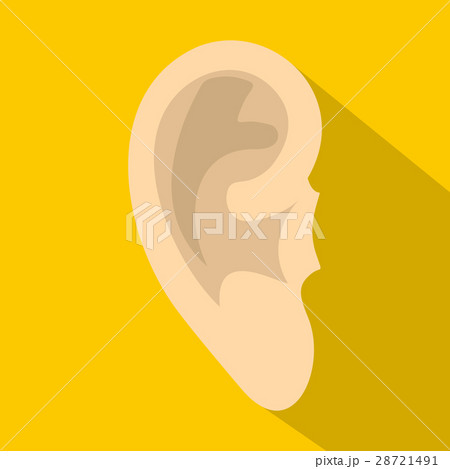 Human ear icon, flat style Human ear icon, flat style 28721491