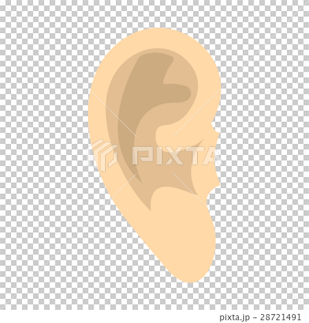 Human ear icon, flat style Human ear icon, flat style 28721491
