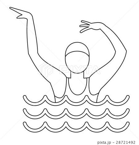 Dancing figure icon, simple style Dancing figure icon, simple style 28721492