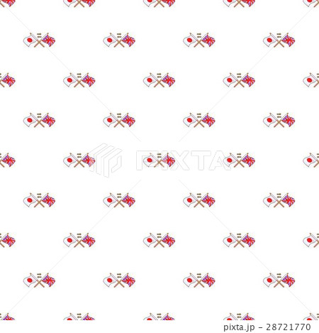 UK and Japan flags crossed pattern, cartoon style 28721770