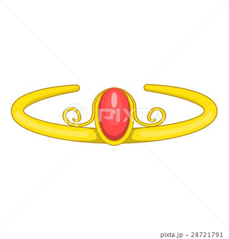 Diadem icon, cartoon style 28721791
