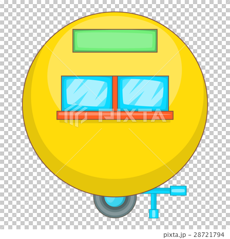 Camping trailer icon, cartoon style 28721794