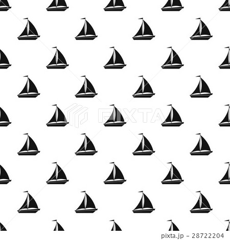 Boat with sails pattern, simple style 28722204