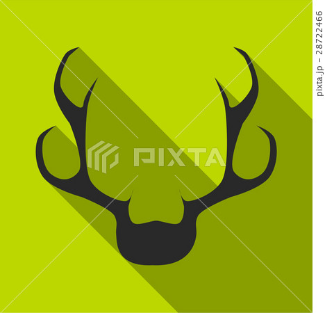 Deer horns icon, flat style Deer horns icon, flat style 28722466
