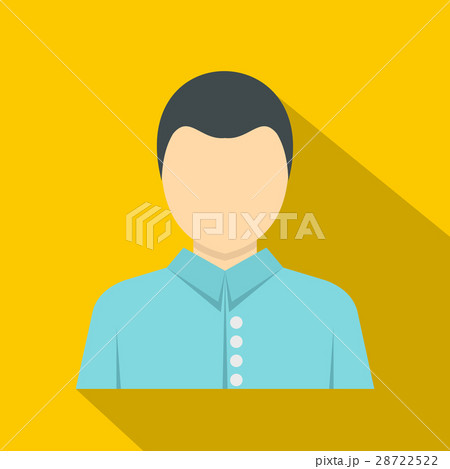 Young dark haired man icon, flat style Young dark haired man icon, flat style 28722522