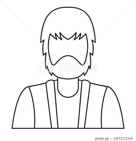 Bearded man icon, outline style Bearded man icon, outline style 28722544