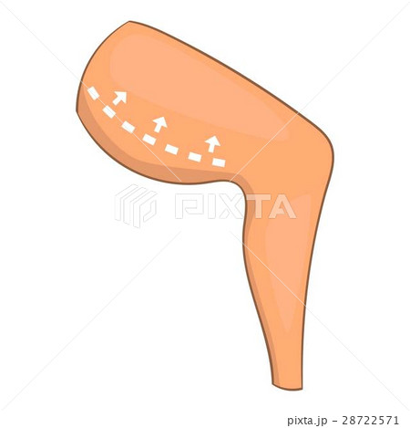 Thigh surgery correction icon, cartoon style 28722571