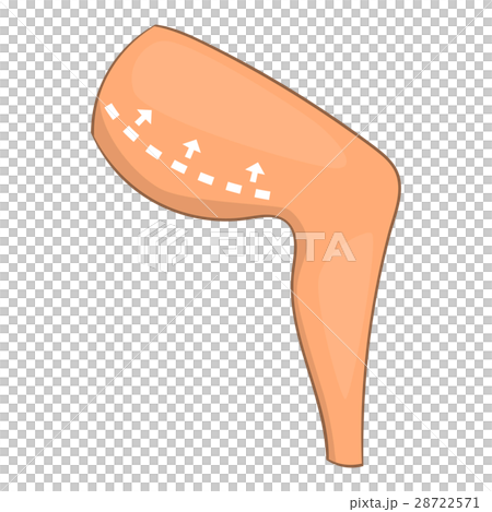 Thigh surgery correction icon, cartoon style 28722571