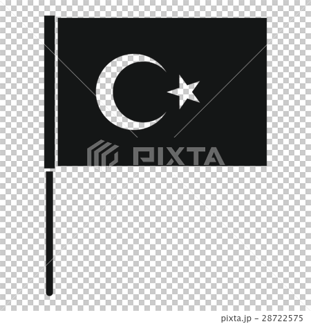 Turkish flag icon, simple style Turkish flag icon, simple style 28722575